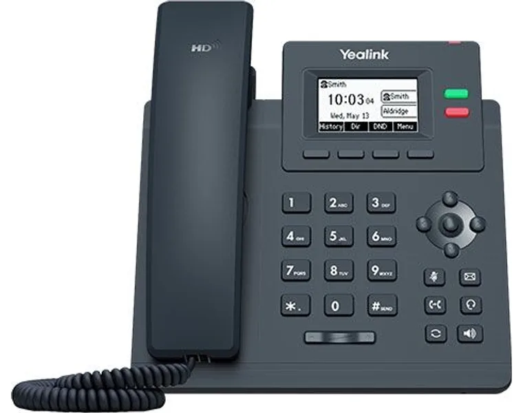 Téléphone IP Yealink T31P, poste filaire à écran monochrome et combiné